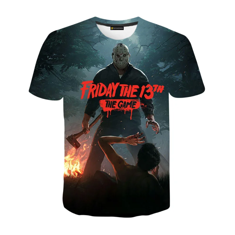 2023 Summer 3D Printing Mask Jason Magic Men's and Women's Fashion Casual Short Sleeve Round Neck Top T-shirt Street Clothing
2023 Summer 3D Printing Mask Jason Magic Men's and Women's Fashion Casual Short Sleeve Round Neck Top T-shirt Street Clothing