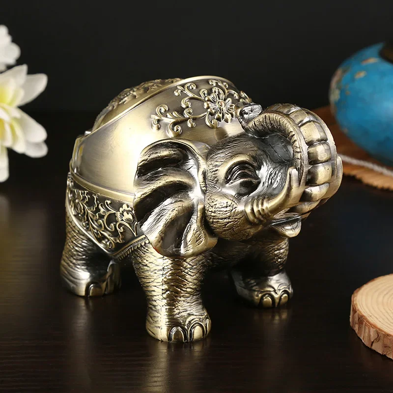 Nordic Metal Elephant Ashtray with Lid Creative Personalized Trend Home Living Room Convenient Ashtray
Nordic Metal Elephant Ashtray with Lid Creative Personalized Trend Home Living Room Convenient Ashtray