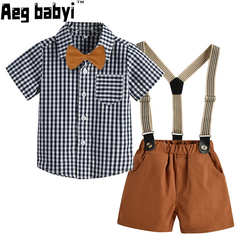 Summer New Baby Kids Boys Gentleman Clothing Sets Short Sleeve Bowtie Shirts+ Suspenders Shorts Toddler Boy Formal Outfits
Summer New Baby Kids Boys Gentleman Clothing Sets Short Sleeve Bowtie Shirts+ Suspenders Shorts Toddler Boy Formal Outfits