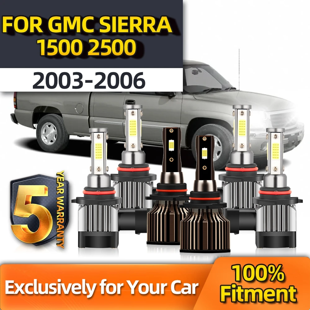

Crossfox 9145 9005 9006 Brightness Led Car Lights Bulbs Plug-N-Play Fog Light High Low Beam For GMC SIERRA 1500 2500 2003-2006