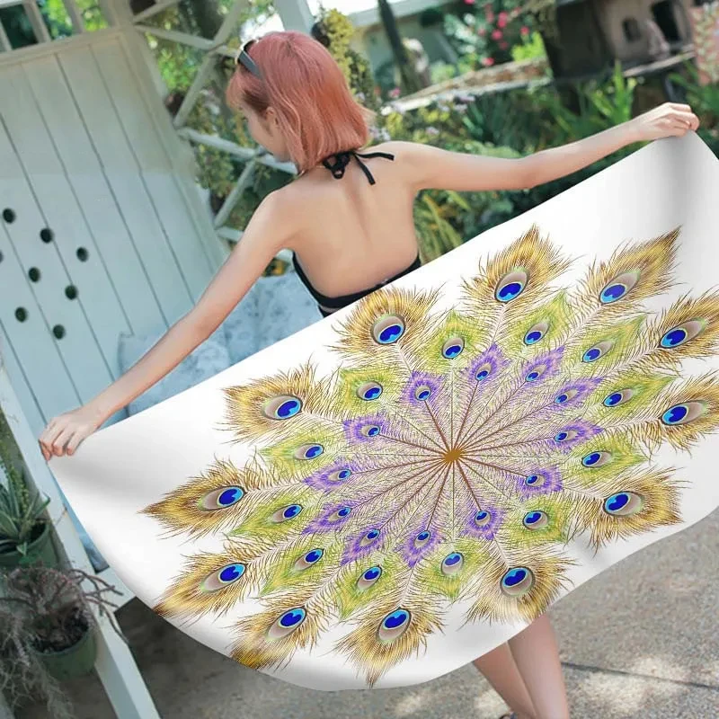 Peacock Feather Beach Towel Microfiber Quick Dry Bath Towel Lightweight Oversized Swim Pool Sport Travel Gym Kitchen Hand Towels
Peacock Feather Beach Towel Microfiber Quick Dry Bath Towel Lightweight Oversized Swim Pool Sport Travel Gym Kitchen Hand Towels