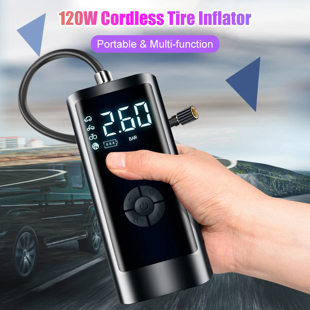 6000mAh Mini Car Air Compressor 260PSI Portable Tire Inflator Wireless Digital Inflatable Pump for Motorcycle Bicycle Tyre Balls
6000mAh Mini Car Air Compressor 260PSI Portable Tire Inflator Wireless Digital Inflatable Pump for Motorcycle Bicycle Tyre Balls