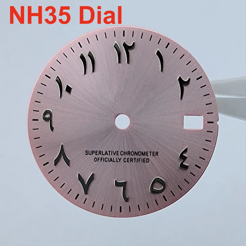 NH35 dial 28.5mm S dial Arabic letters dial fit NH35 NH36 movements watch accessories repair tool
NH35 dial 28.5mm S dial Arabic letters dial fit NH35 NH36 movements watch accessories repair tool