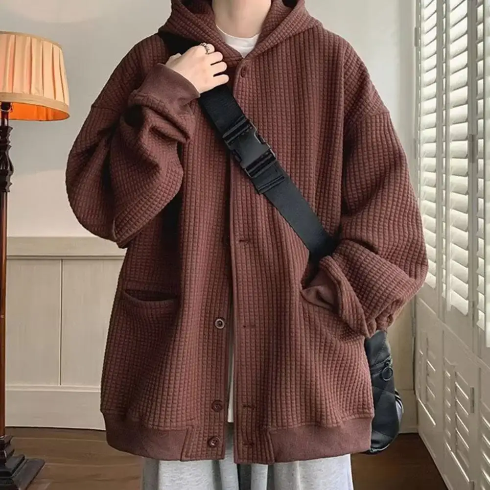 Men Autumn Winter Sweatshirt Coat Hooded Long Sleeve Men Hoodie Waffle Texture Hip Hop Style Loose Fit Jacket Outwear Streetwear
Men Autumn Winter Sweatshirt Coat Hooded Long Sleeve Men Hoodie Waffle Texture Hip Hop Style Loose Fit Jacket Outwear Streetwear