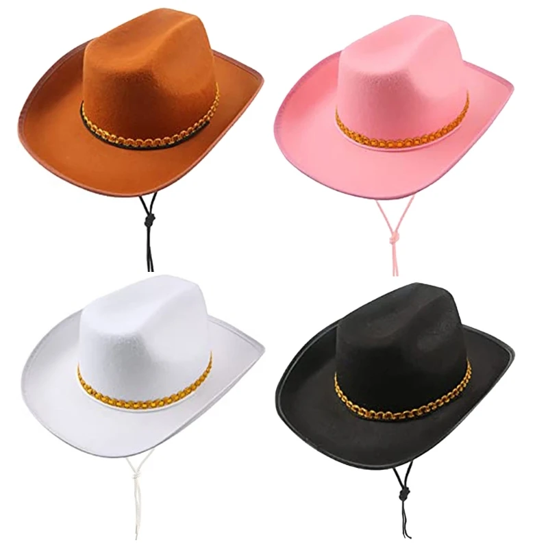 

Cowboy Hat Wide Brim Knight Hat for Disco House Cocktail Parties Vacation Simple Style for Comedian Actor