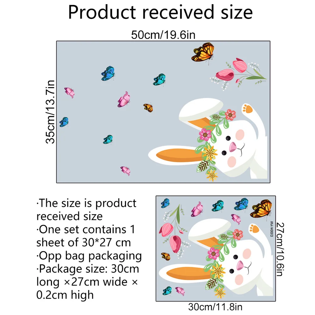 Wall Decal Wall Sticker Creative 1 Set Accessories Casement Decorations Door Easter Glass Living Room Universal
Wall Decal Wall Sticker Creative 1 Set Accessories Casement Decorations Door Easter Glass Living Room Universal