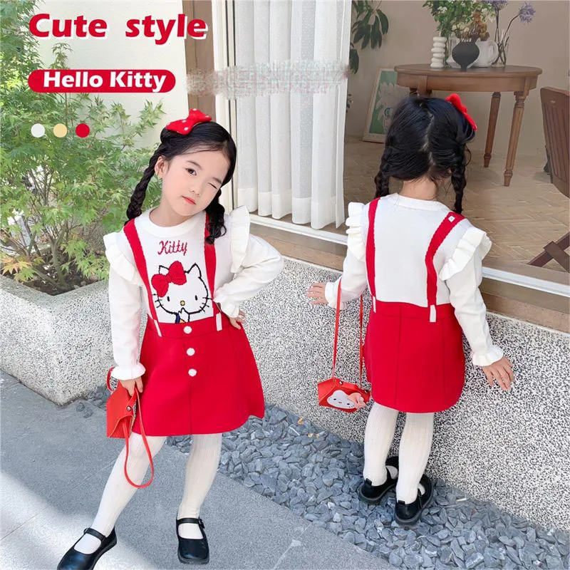 Kawaii Sanrios Hello Kitty My Melody Autumn and Winter Girl Child Dress Sweet Wind Princess Dress Cartoon Knitted Sweater Dress
Kawaii Sanrios Hello Kitty My Melody Autumn and Winter Girl Child Dress Sweet Wind Princess Dress Cartoon Knitted Sweater Dress