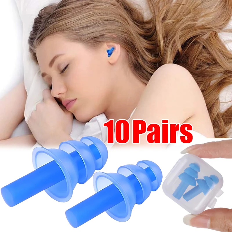 

1-10Pairs Soft Silicone Earplugs Waterproof Swimming Ear Plugs Reusable Noise Reduction Sleeping Ear Plugs Hearing Protection