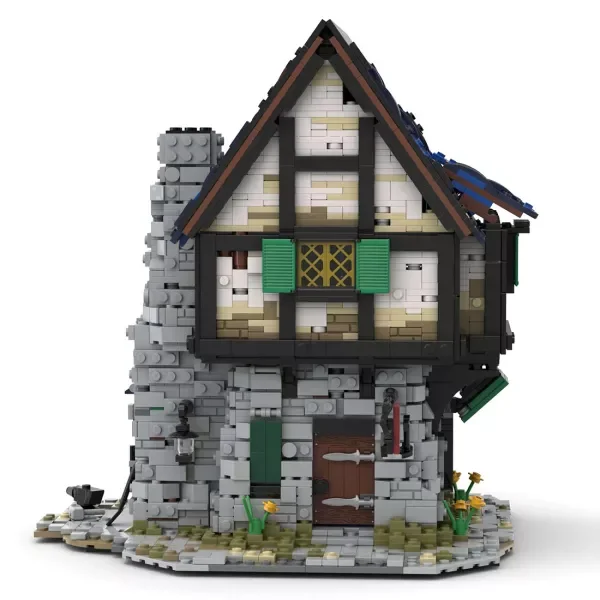 Creative Medieval Blacksmith Shop Building Blocks European City Street View Store MOC Model Bricks Toys Gift for Adults and Kids Creative Medieval Blacksmith Shop Building Blocks European City Street View Store MOC Model Bricks Toys Gift for Adults and Kids