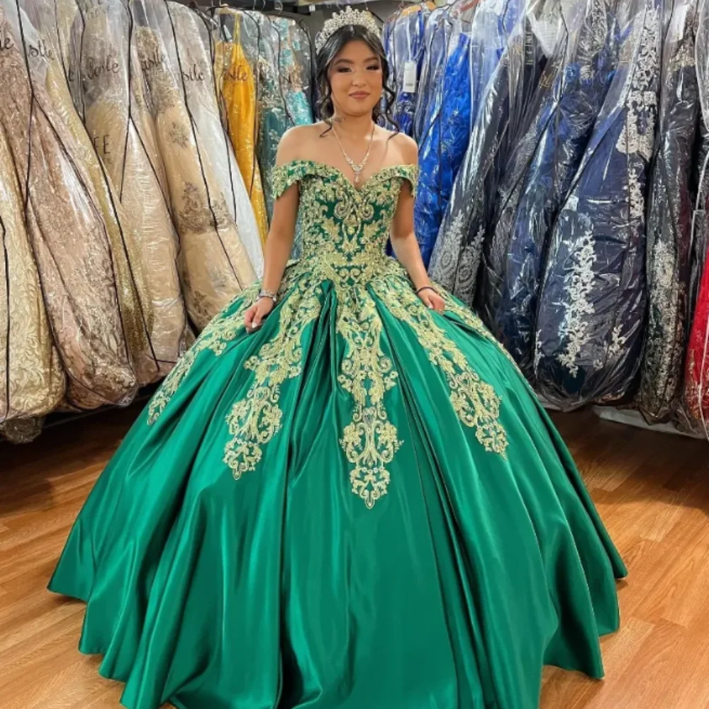 Exquisite Green Princess Prom Gowns Sweetheart Neck Off Shoulder Evening Dresses Party Appliques Ball Gown Dress فساتين الحفلات
Exquisite Green Princess Prom Gowns Sweetheart Neck Off Shoulder Evening Dresses Party Appliques Ball Gown Dress فساتين الحفلات