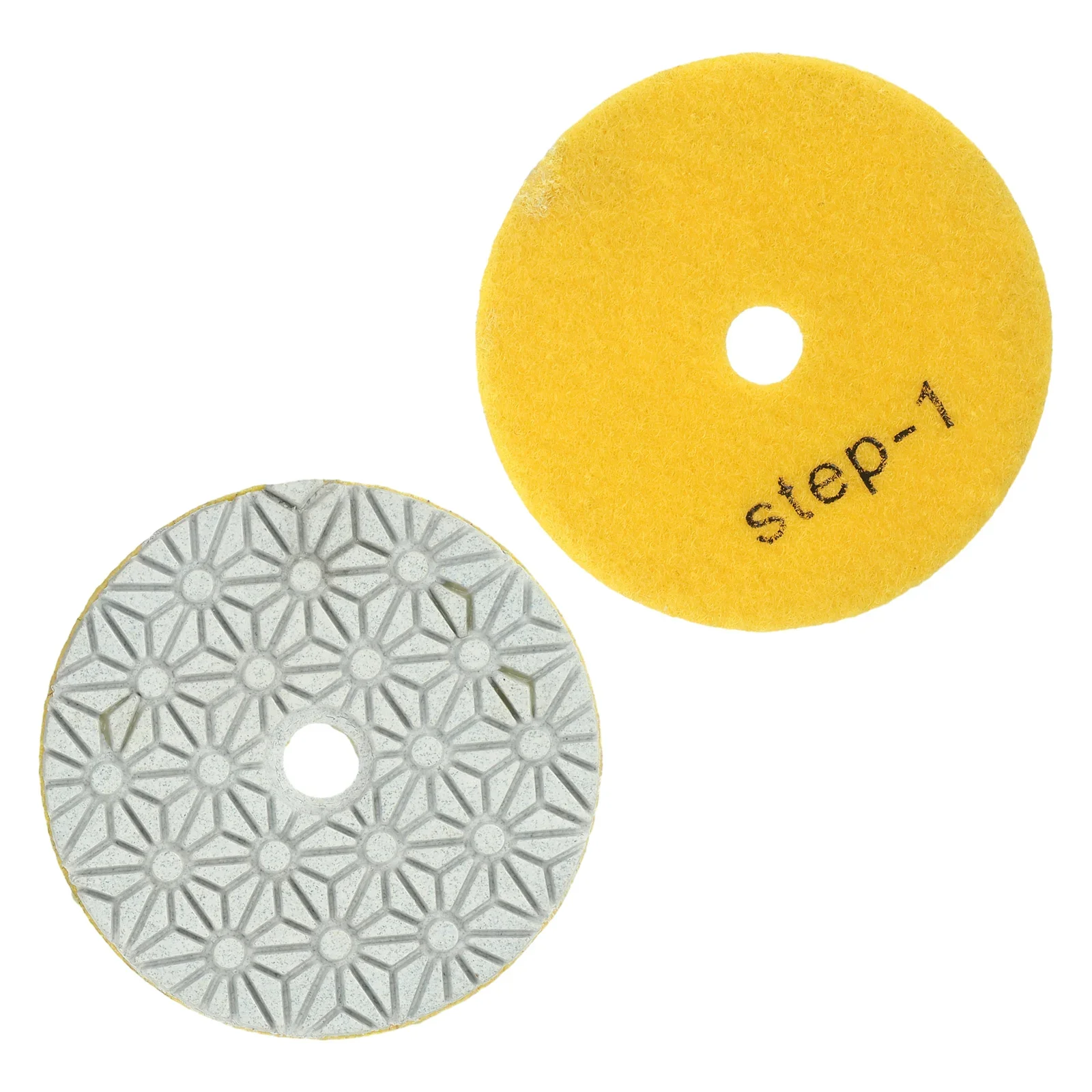 

1 шт., 4-дюймовый Алмазный полировальный диск, зернистость 1/2/3, сухой/влажный 3 шага для полировки гранита, бетона, камня и мрамора, случайный цвет