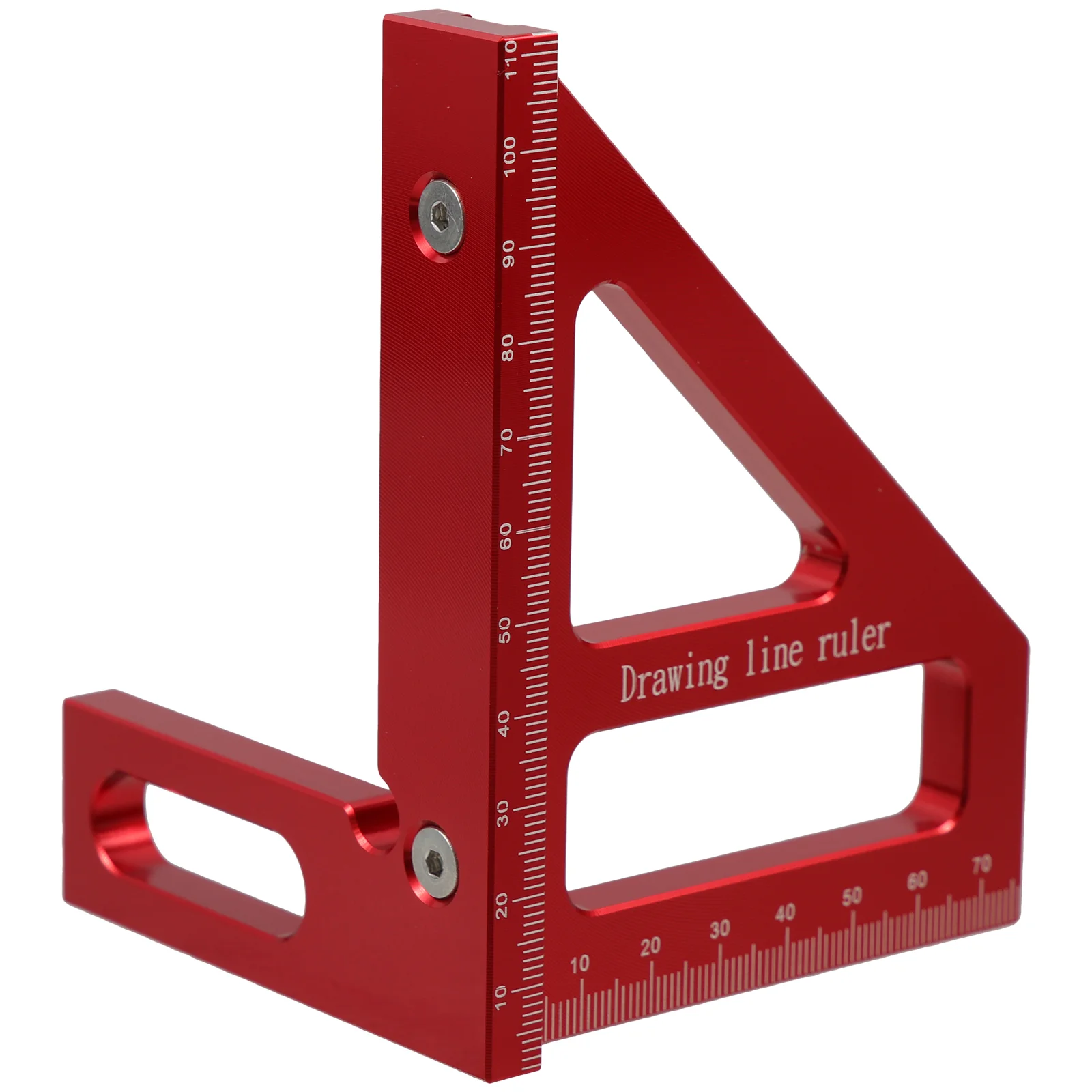 

Carpentry Ruler 45 90 Degree Angle Scriber Triangle Woodworking Metal Square Right Aluminum Woodpeckers Tools