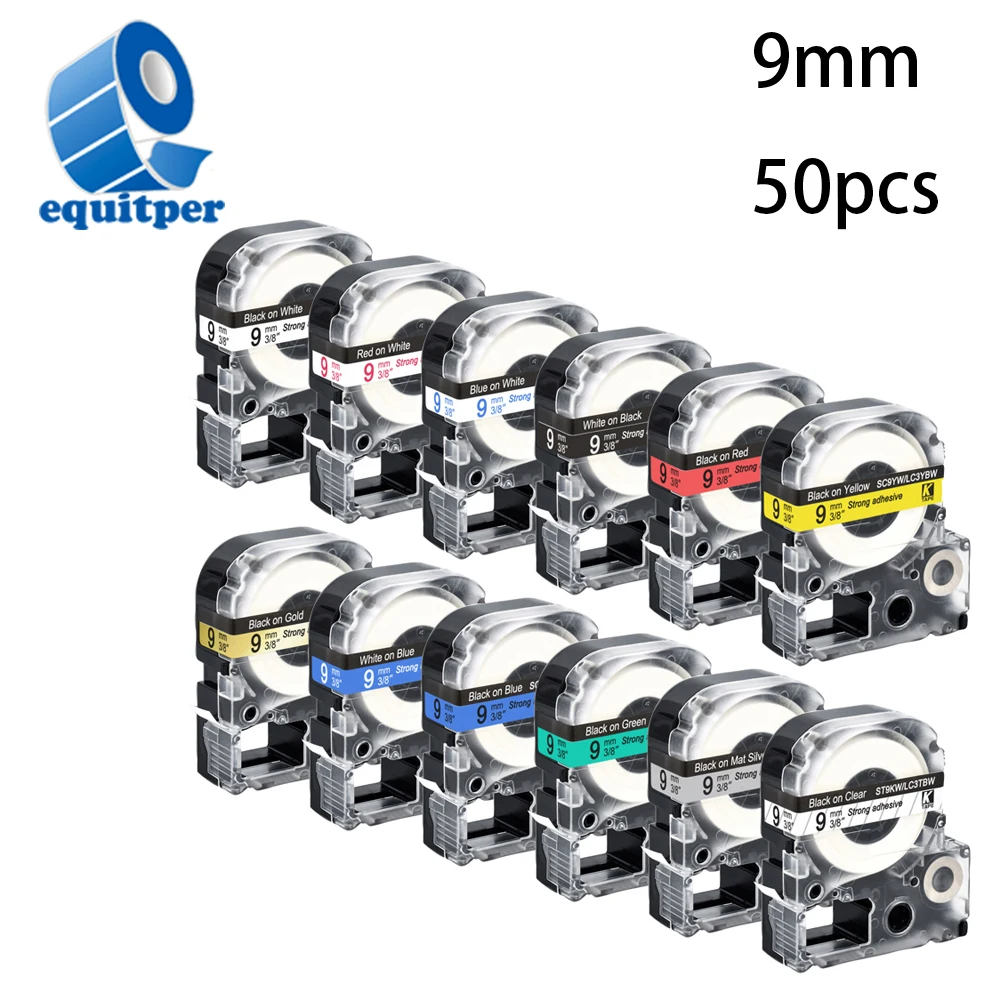 50Pcs 9mm*8m Compatible Epson Label Tape for Epson Printer LW300 LW400 500 600 700 PET Stickers Label Ribbon Dropship
50Pcs 9mm*8m Compatible Epson Label Tape for Epson Printer LW300 LW400 500 600 700 PET Stickers Label Ribbon Dropship