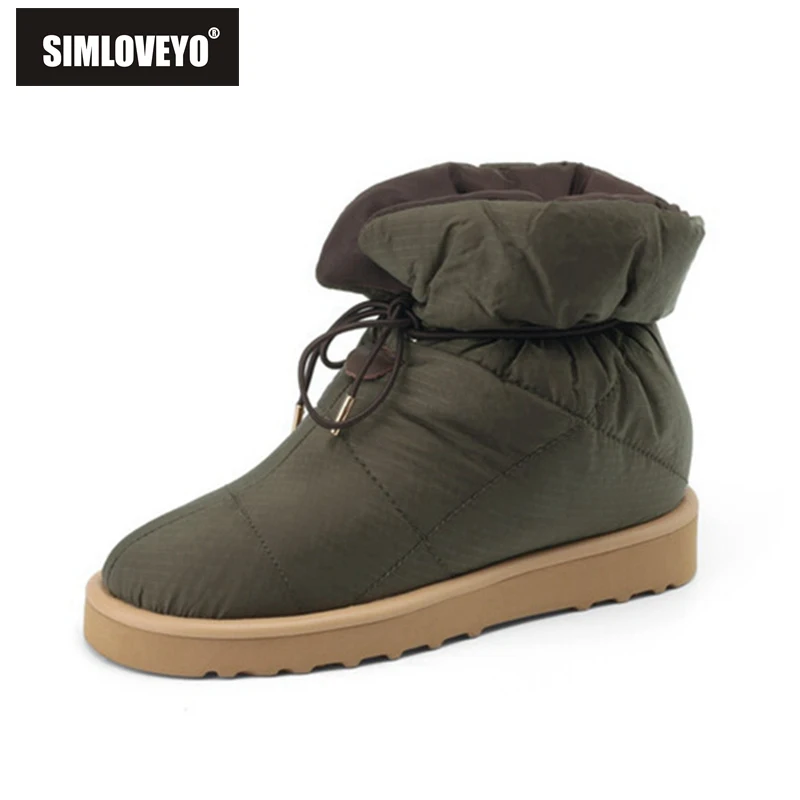 SIMLOVEYO Elastic Waterproof Down Material Real Warm Thick Wool Ankle Snow Boots Furry Anti Slip Light Weight 3.5cm Heel 34-43
SIMLOVEYO Elastic Waterproof Down Material Real Warm Thick Wool Ankle Snow Boots Furry Anti Slip Light Weight 3.5cm Heel 34-43