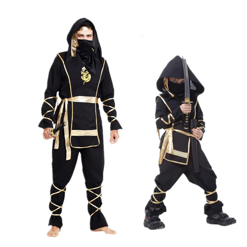

New Kid Ninja Costumes Halloween Party Boys Girls Warrior Stealth Children Cosplay Assassin Costume Children's Day Gifts