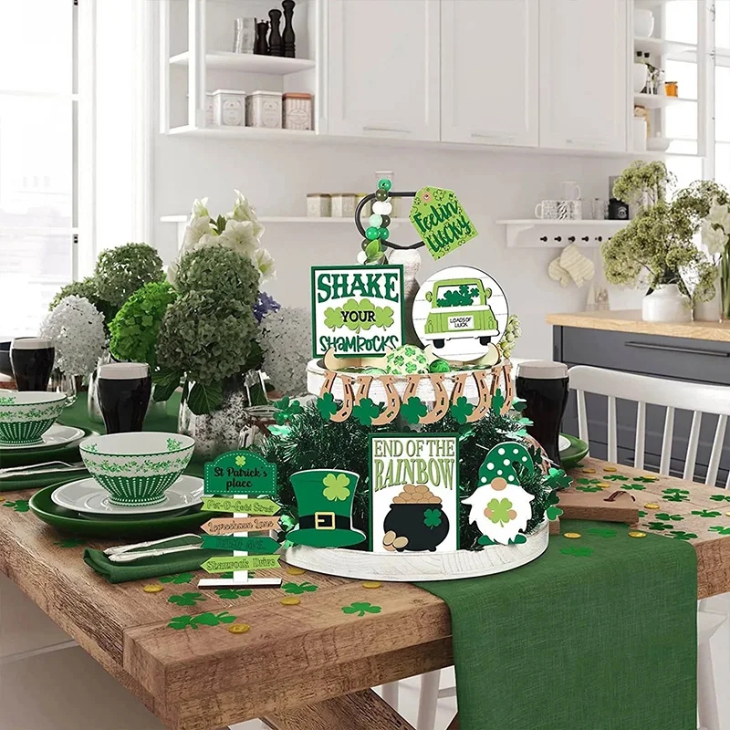 1pc Fashion St. Patricks Day With Holder Table Signs Party Ornament Tiered Tray Wooden Decor Diy Home Decoration
1pc Fashion St. Patricks Day With Holder Table Signs Party Ornament Tiered Tray Wooden Decor Diy Home Decoration