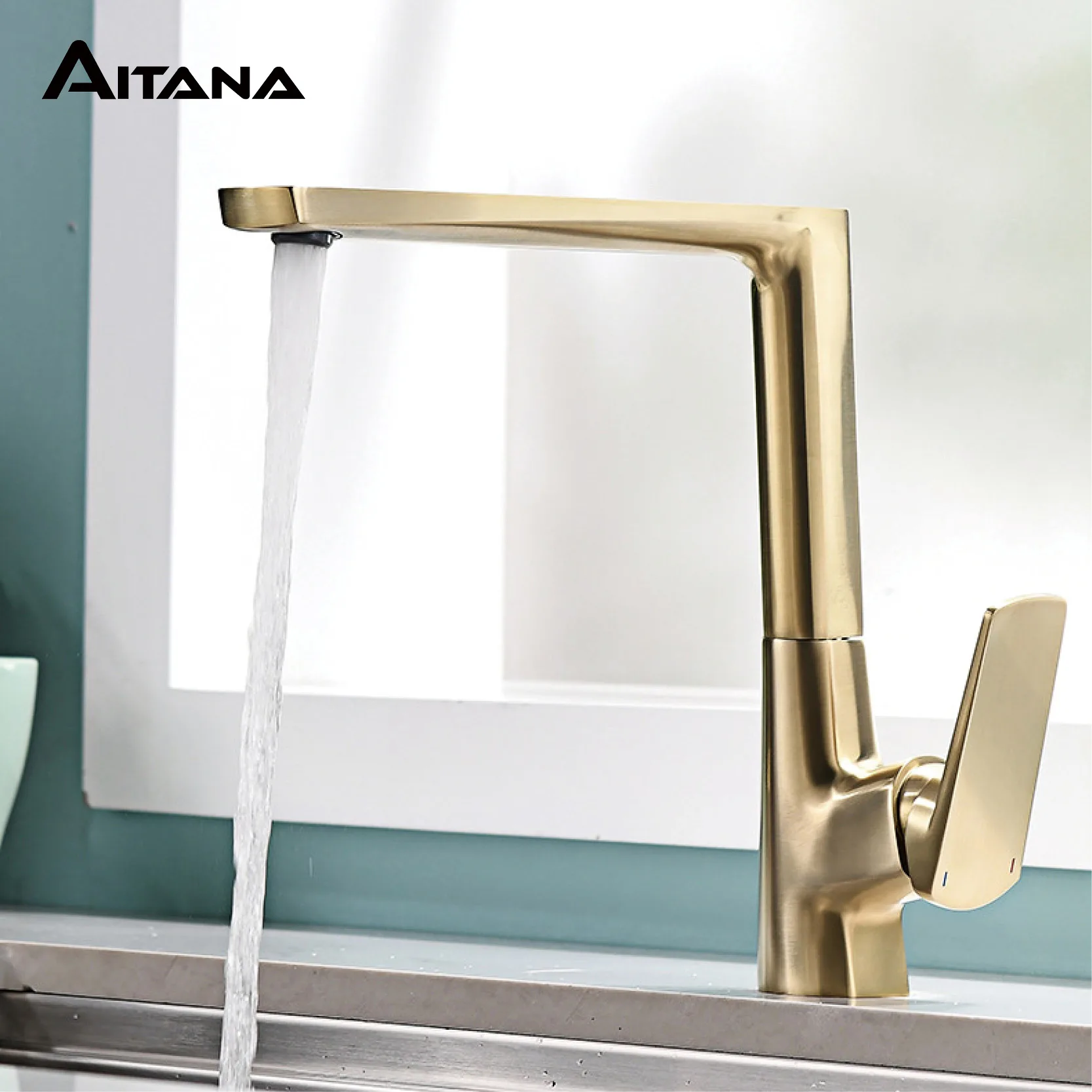 Kitchen faucet all copper cold and hot washing basin sink faucet household brushed brass gold water faucet
Kitchen faucet all copper cold and hot washing basin sink faucet household brushed brass gold water faucet