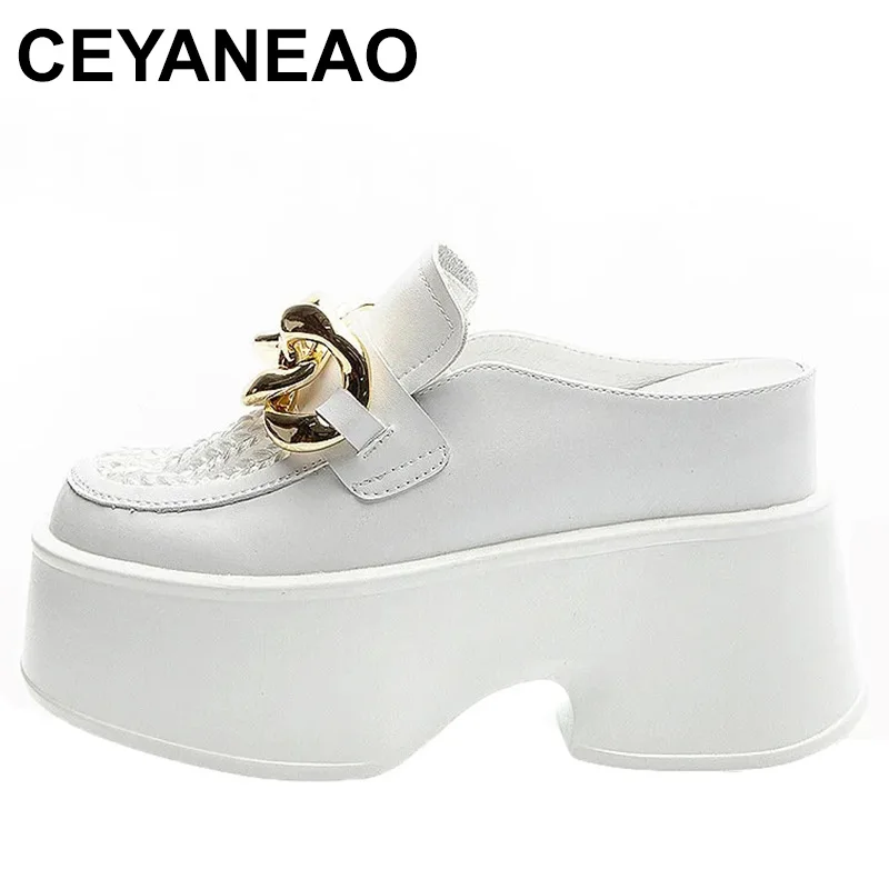 11cm Genuine Leather Platform Wedge Sneakers Women Air Mesh Breathable Casual Hollow Chunky Summer Slippers Slides Woman Shoes
11cm Genuine Leather Platform Wedge Sneakers Women Air Mesh Breathable Casual Hollow Chunky Summer Slippers Slides Woman Shoes
