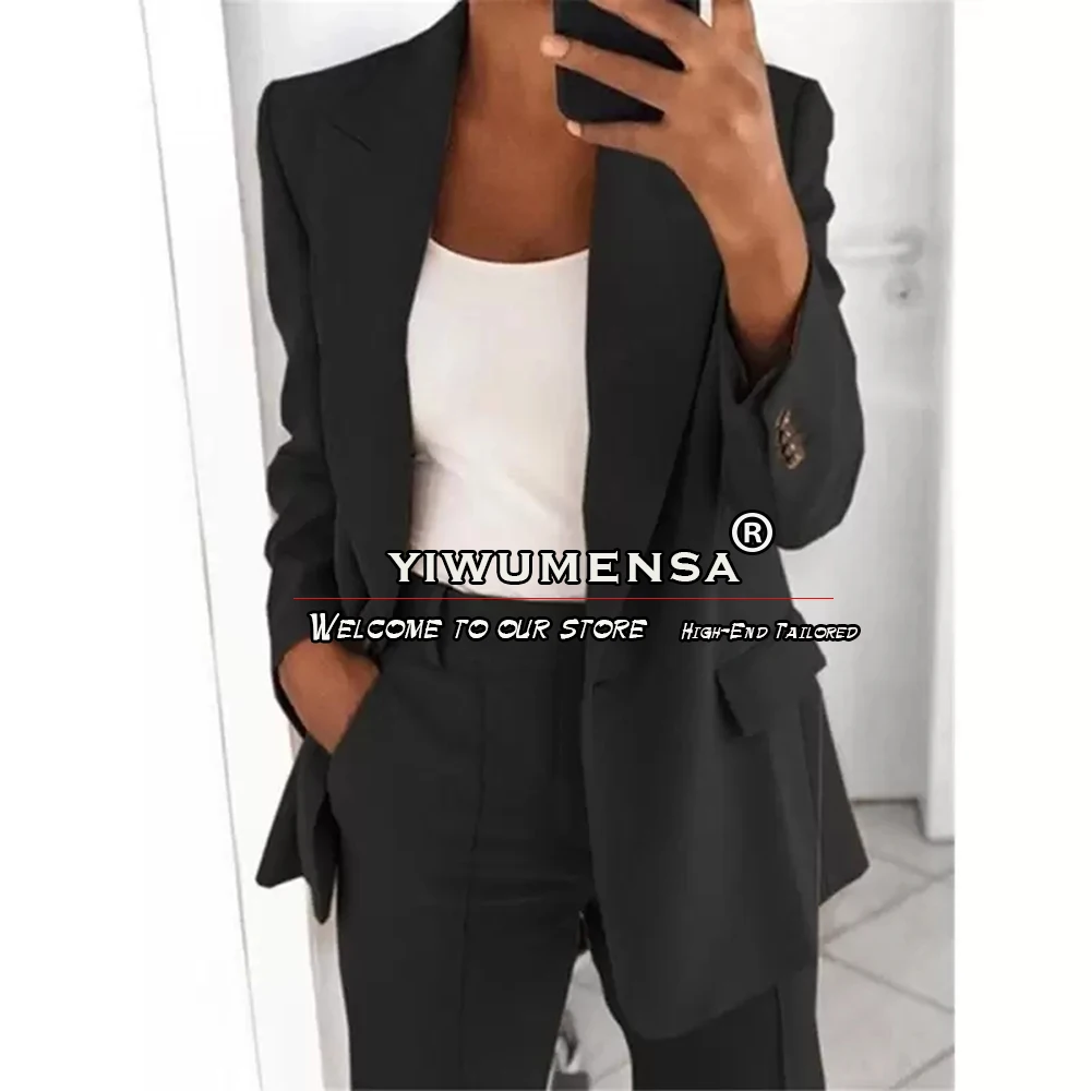 Black Pants Suits For Women 2 Pieces Single Breasted Blazer Ladies Office Work Wear Jacket Trousers Female Solid Mothe Dress
Black Pants Suits For Women 2 Pieces Single Breasted Blazer Ladies Office Work Wear Jacket Trousers Female Solid Mothe Dress