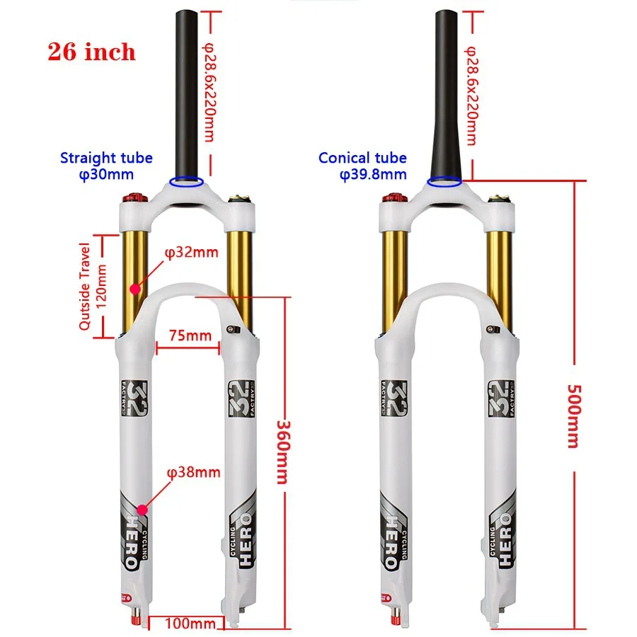 Damping 140MM Rebound Magnesium Alloy Mountain Bike Air Fork Front 26 27.5 29 Inch Shock Absorber
Damping 140MM Rebound Magnesium Alloy Mountain Bike Air Fork Front 26 27.5 29 Inch Shock Absorber