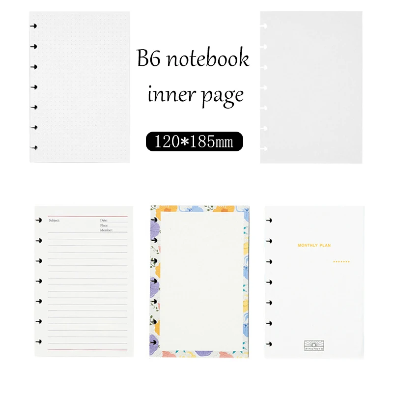 B6 Various Styles Replacement Core Mushroom Hole Inner Page Notebook Paper Filling Notepad Inner Paper Core School Supplies
B6 Various Styles Replacement Core Mushroom Hole Inner Page Notebook Paper Filling Notepad Inner Paper Core School Supplies