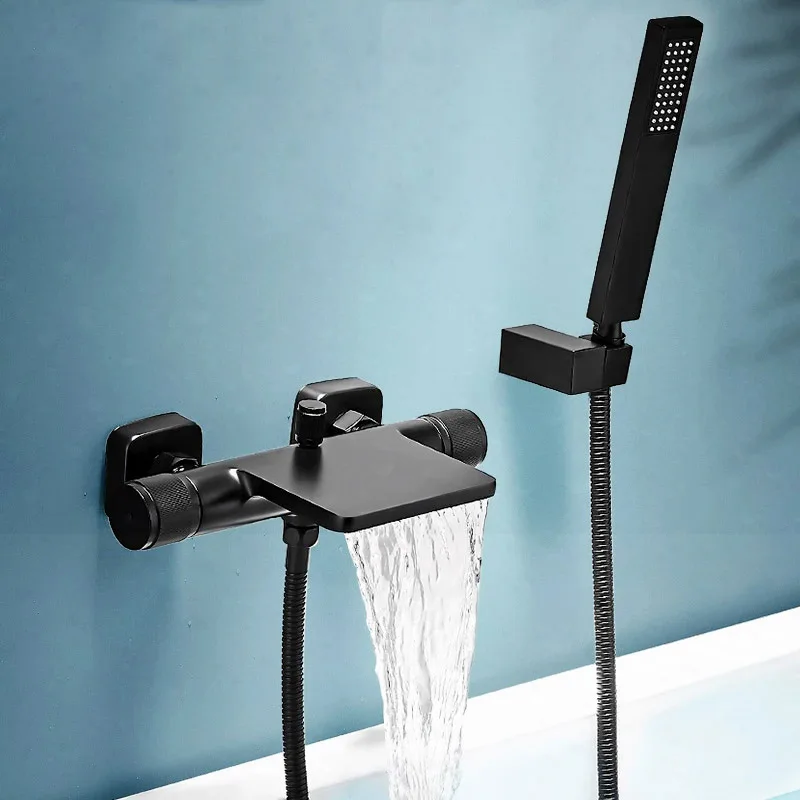 luxury Golden Bathroom Bathtub Shower Faucet Waterfall Spout Hot and Cold Water Mixer Tap Wall Mounted Tub Black Gray White
luxury Golden Bathroom Bathtub Shower Faucet Waterfall Spout Hot and Cold Water Mixer Tap Wall Mounted Tub Black Gray White