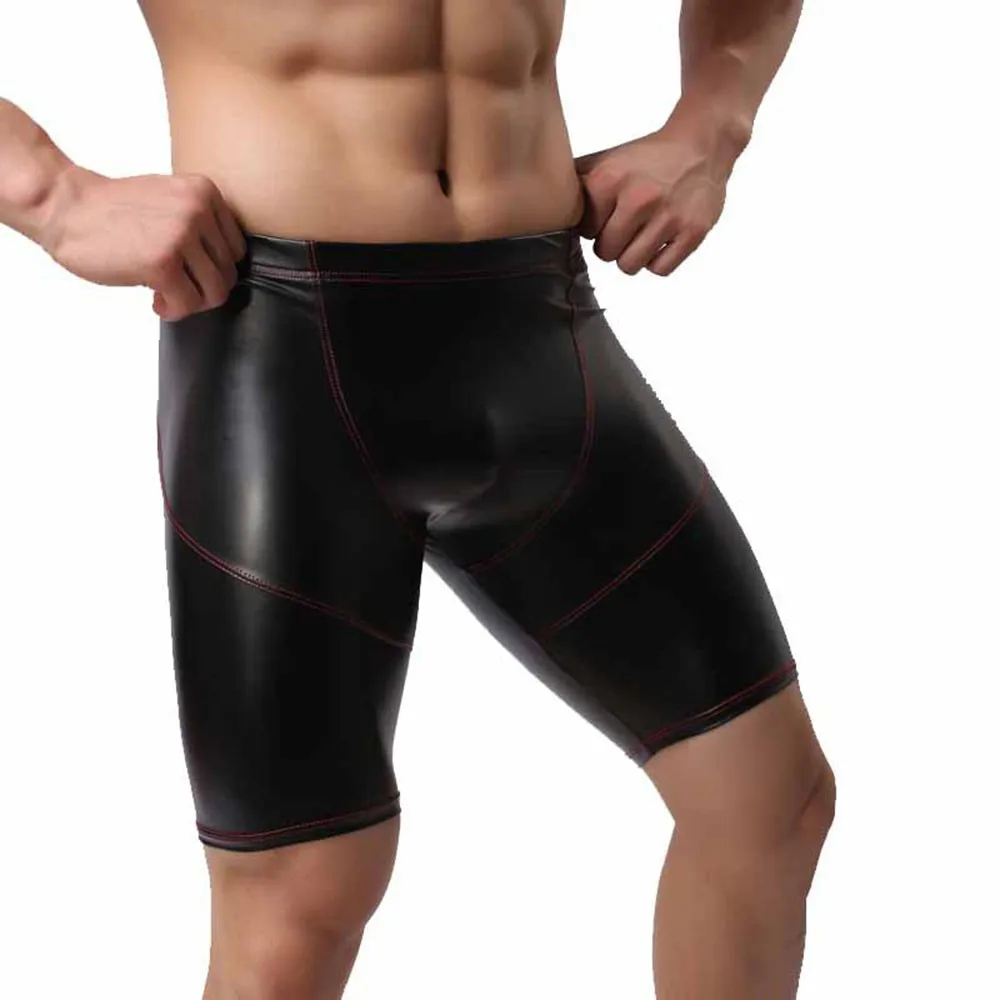 Men Faux Leather Sexy Fashion Mid-Waist Black 5-Point Pants Leather Pants Fashion Bottom Shorts Pant Gays Clothes Sissy Panties
Men Faux Leather Sexy Fashion Mid-Waist Black 5-Point Pants Leather Pants Fashion Bottom Shorts Pant Gays Clothes Sissy Panties