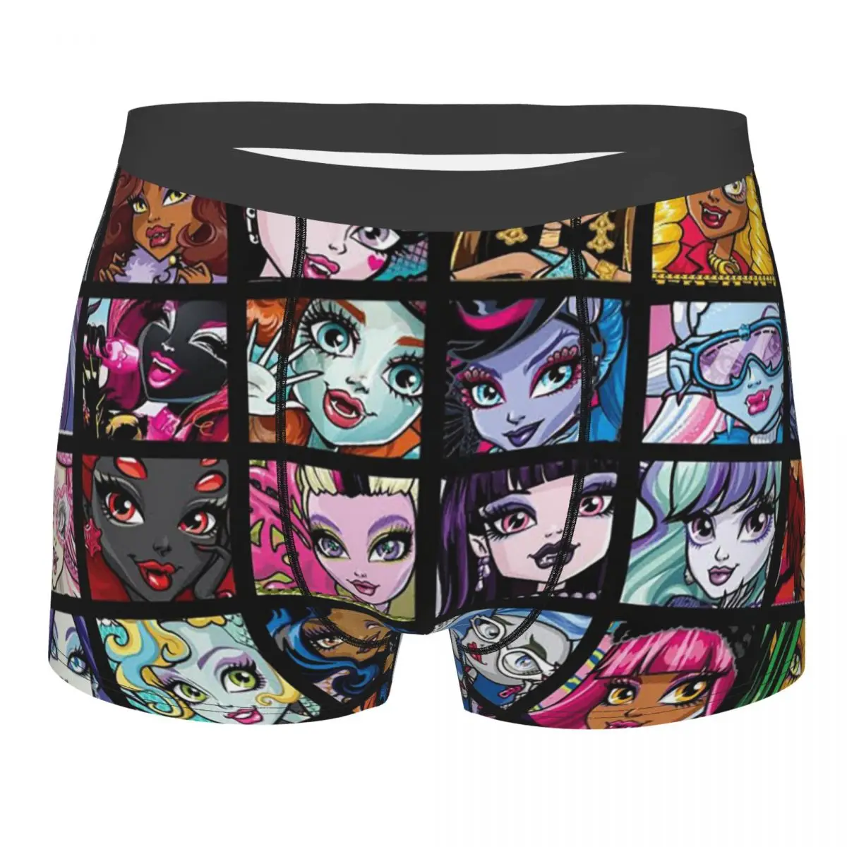 

Men Monster High Collage Underwear Draculaura Printed Boxer Shorts Panties Male Breathable Underpants Plus Size