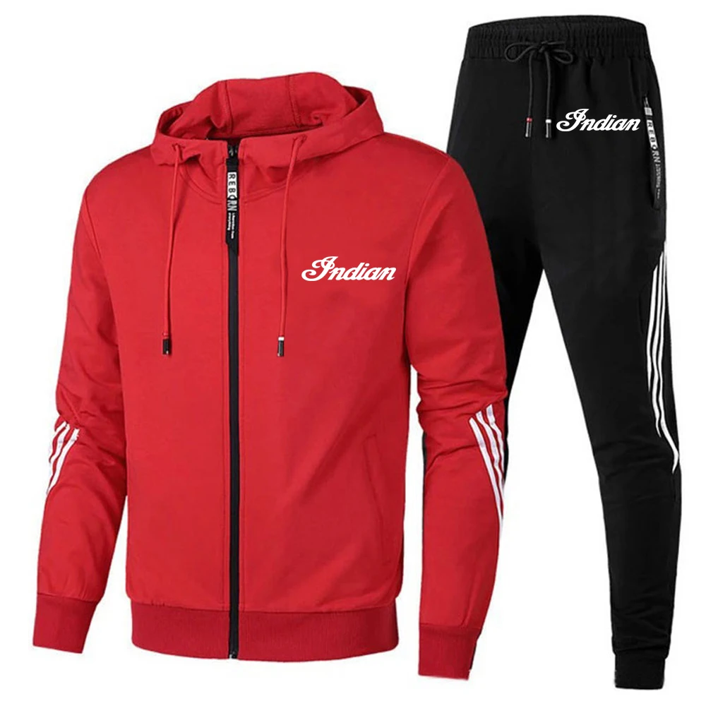 

FOR Indian FTR 1200 S FTR1200 Carbon / Rally Chief 2023 new men's casual sportswear sportswear hooded printe top trousers