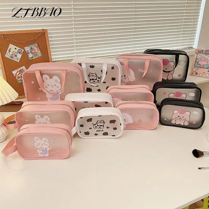 

Transparent Necessary Cosmetic Bag Transparent Travel Organizer Fashion Small Medium Large Toiletry Bags Makeup Pouch Storage
