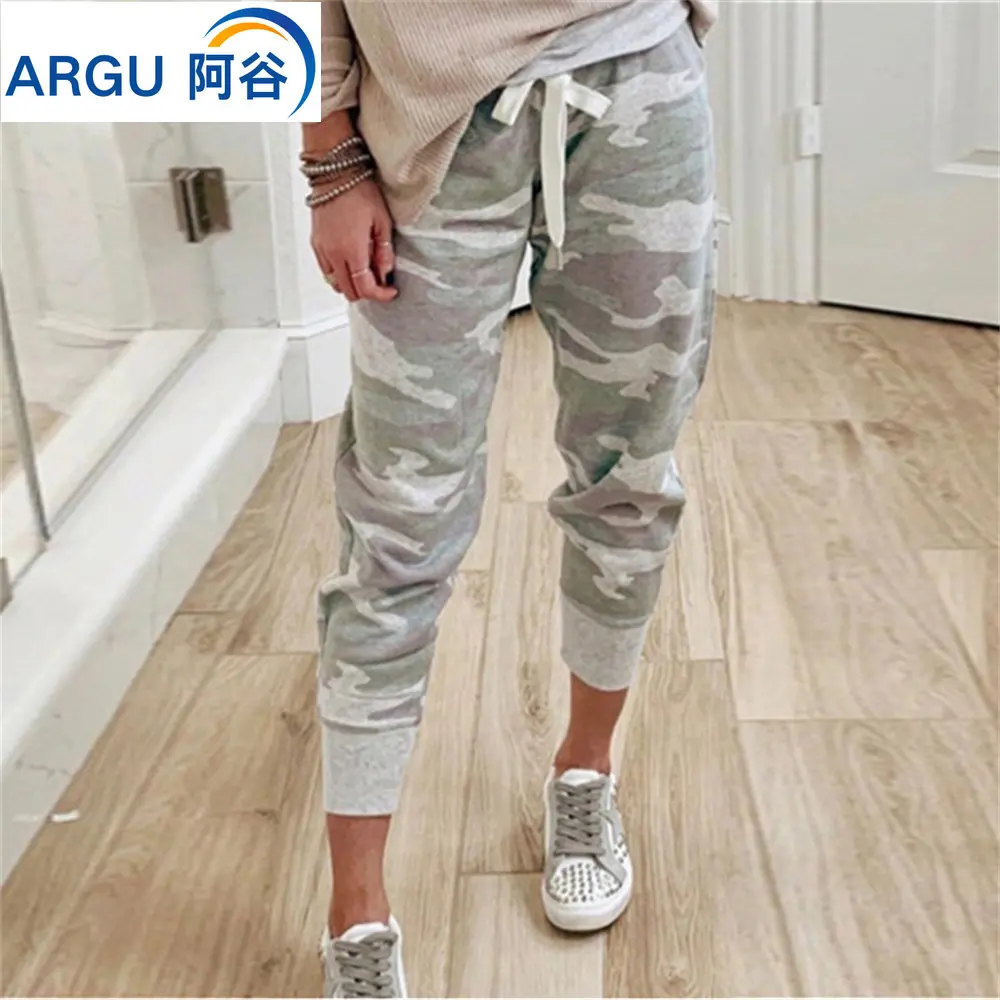 New European and American Women's Pants Camo Print Casual Drawstring Jogging Pants High Elastic Lace Up Pencil Trouers
New European and American Women's Pants Camo Print Casual Drawstring Jogging Pants High Elastic Lace Up Pencil Trouers