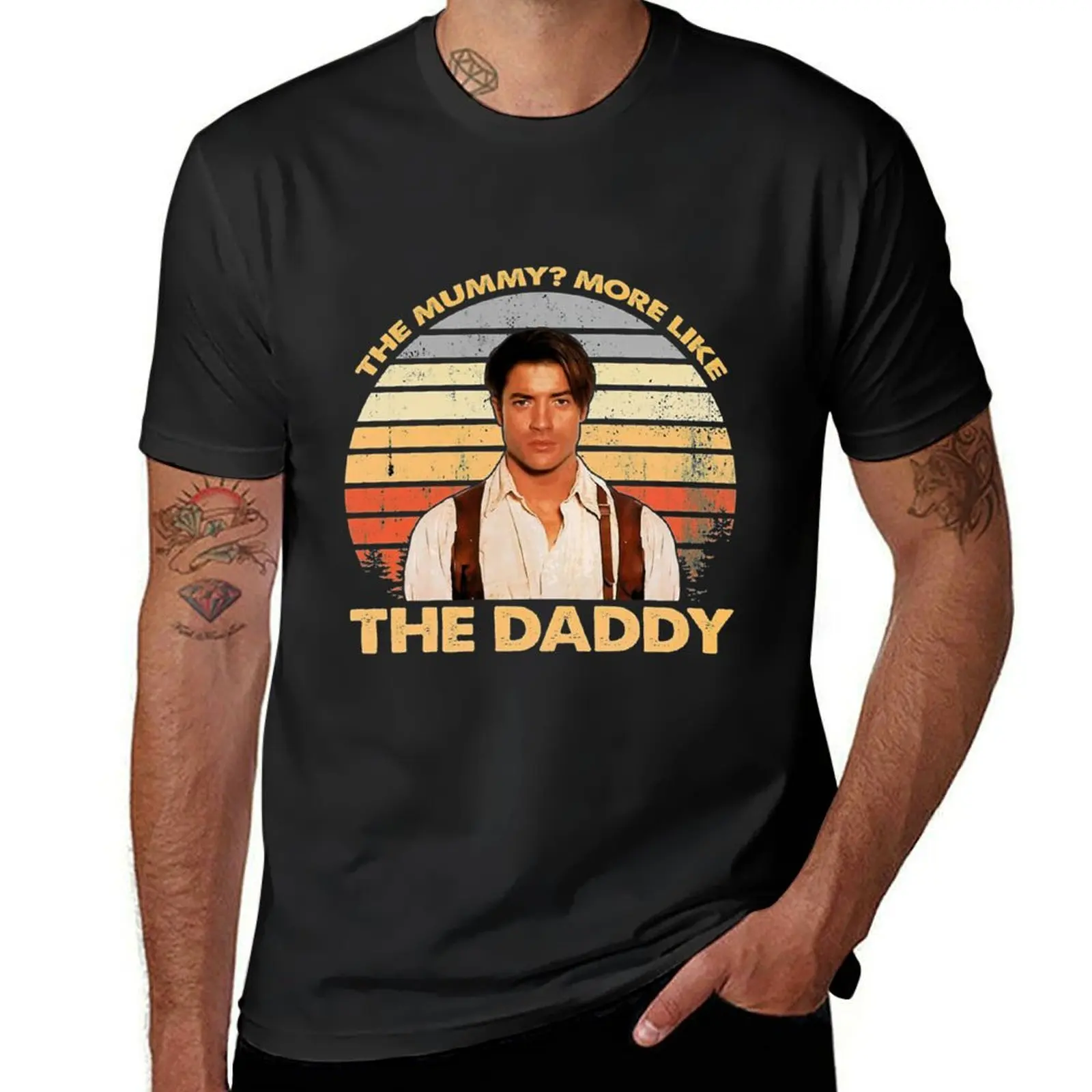 Brendan-Fraser - The Mummy More Like the Daddy T-Shirt Short sleeve tee tops summer clothes for a boy plain white t shirts men
Brendan-Fraser - The Mummy More Like the Daddy T-Shirt Short sleeve tee tops summer clothes for a boy plain white t shirts men