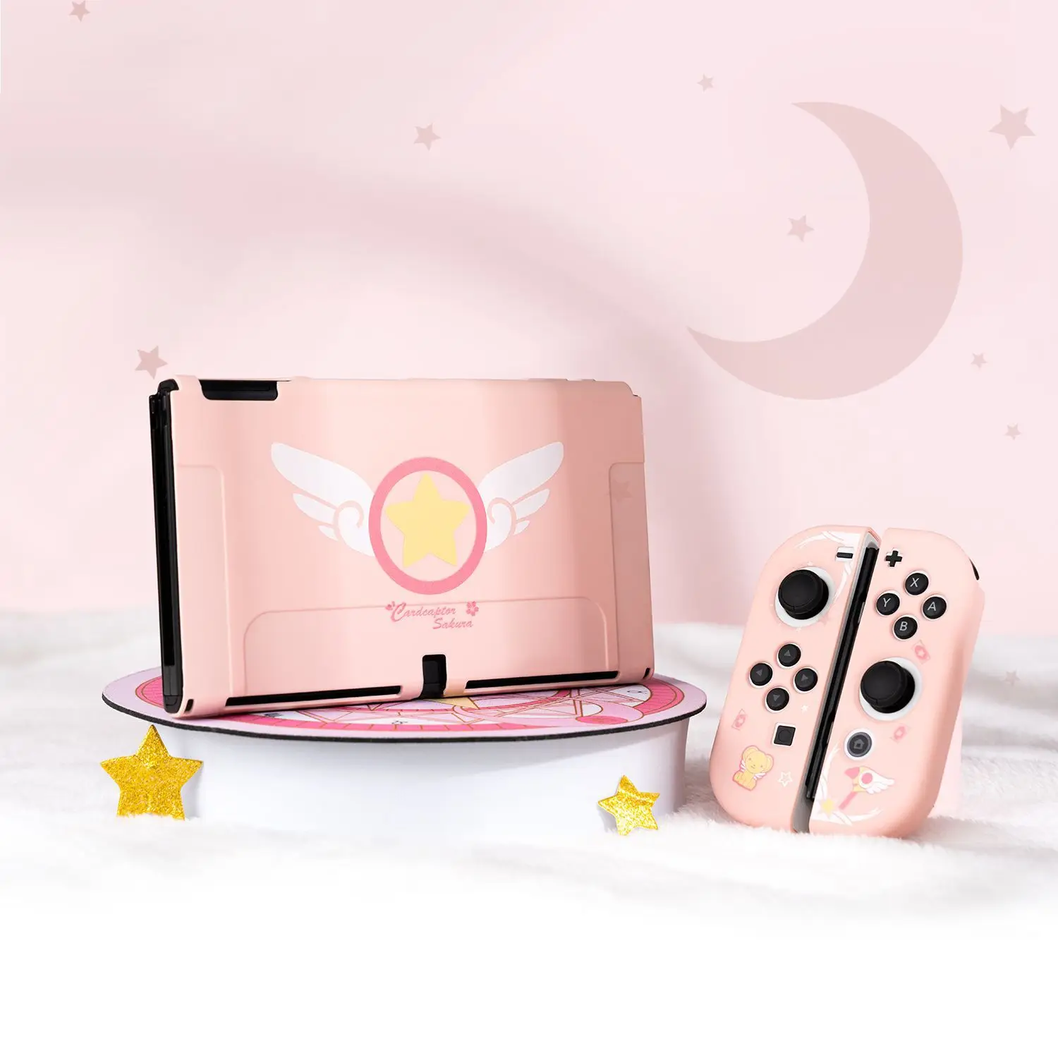 Cute Pink Magical Girl Star Protective Case for Nintendo Switch NS Switch Oled Console Joy-Con Controller Housing Shell Cover 
Cute Pink Magical Girl Star Protective Case for Nintendo Switch NS Switch Oled Console Joy-Con Controller Housing Shell Cover