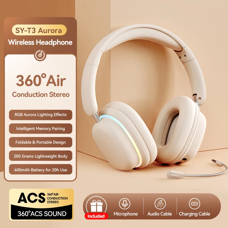 New SY-T3 Head-mounted wireless Bluetooth Luminous headphones detachable long Mic foldable rotating music game headset
New SY-T3 Head-mounted wireless Bluetooth Luminous headphones detachable long Mic foldable rotating music game headset