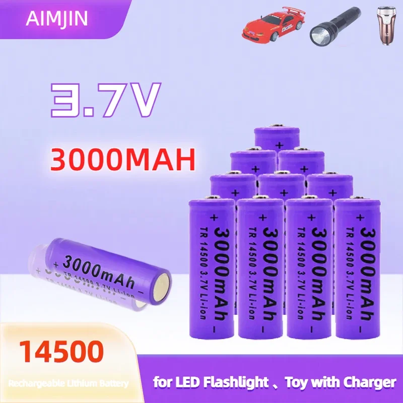 3.7V 3000mAh NEW 14500 Lithium Battery Rechargeable Batteries Can Welding Nickel Sheet Bateria For Torch LED Flashlight Toy
3.7V 3000mAh NEW 14500 Lithium Battery Rechargeable Batteries Can Welding Nickel Sheet Bateria For Torch LED Flashlight Toy