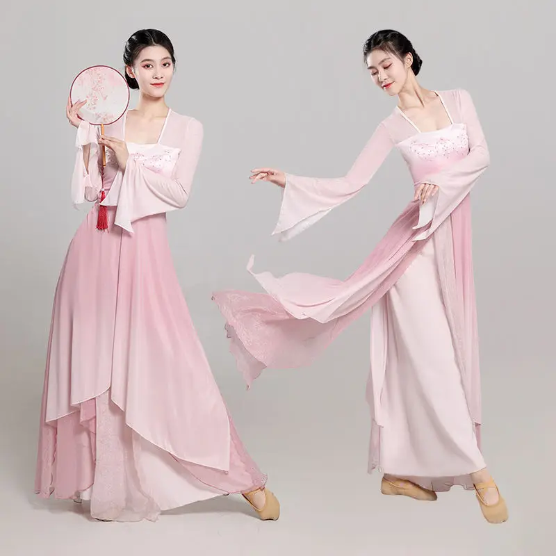 Chinese Classical Dance Costumes Women's Elegant Long Mesh Performance Ancient Style Chest Length Tang Dance Costumes
Chinese Classical Dance Costumes Women's Elegant Long Mesh Performance Ancient Style Chest Length Tang Dance Costumes