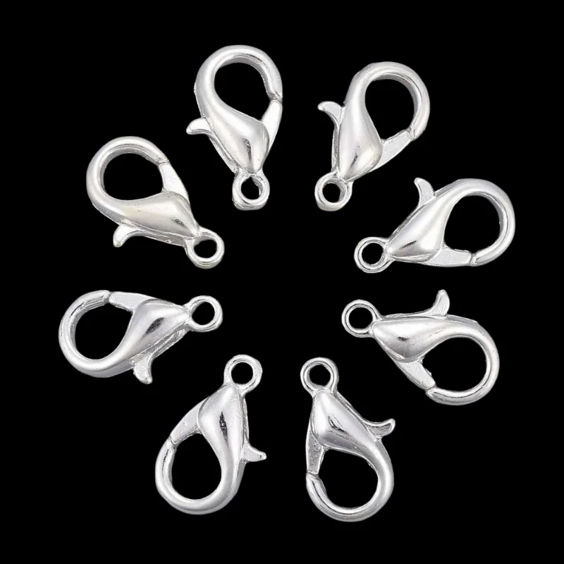 50pcs Bright Silver Plated Lobster Clasp Hooks 12mm Lobster Clips Trigger Claw Clasps Fashion Jewelry Findings Making Chain DIY
50pcs Bright Silver Plated Lobster Clasp Hooks 12mm Lobster Clips Trigger Claw Clasps Fashion Jewelry Findings Making Chain DIY