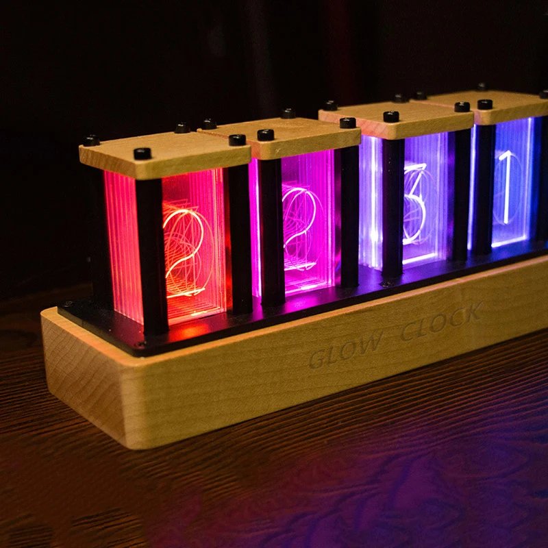 Цифровые электронные настольные часы RGB Nixie, часы с светящимися трубками, настольные часы со светодиодным настольным украшением, креативные часы «сделай сам», часы в подарок
Цифровые электронные настольные часы RGB Nixie, часы с светящимися трубками, настольные часы со светодиодным настольным украшением, креативные часы «сделай сам», часы в подарок