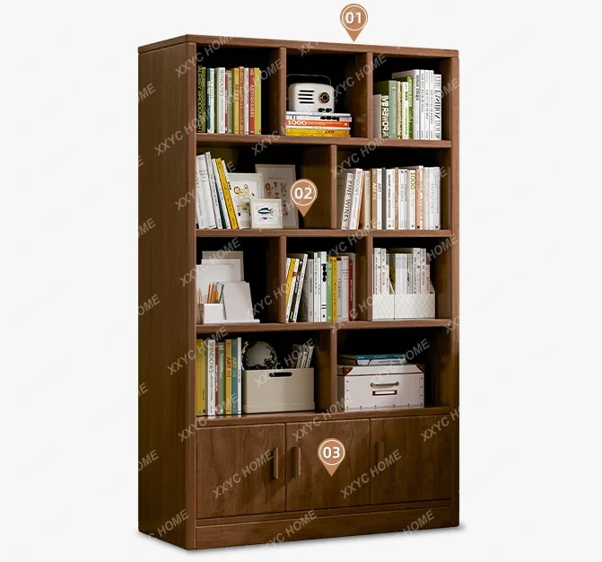 Solid Wood Bookshelf and Storage Shelf Floor Simple Cabinet Wall Living Room Multi-Layer Locker Bookcase
Solid Wood Bookshelf and Storage Shelf Floor Simple Cabinet Wall Living Room Multi-Layer Locker Bookcase