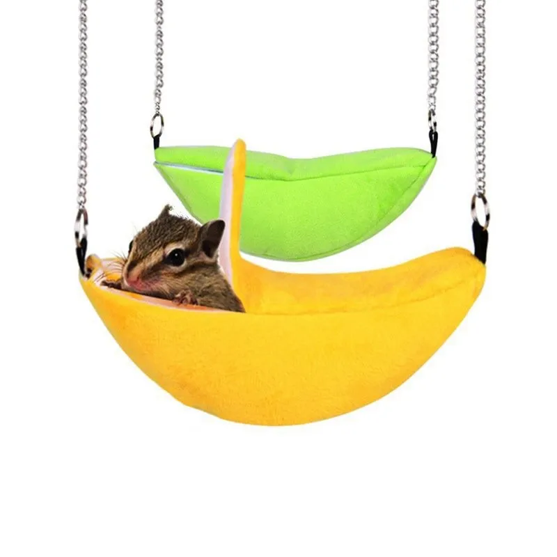 Hamster Nest Novelty Banana Shape Nest Hanging Swing Bed Pure Cotton for Warmth Hamster Accessories Small Pet Supplies
Hamster Nest Novelty Banana Shape Nest Hanging Swing Bed Pure Cotton for Warmth Hamster Accessories Small Pet Supplies