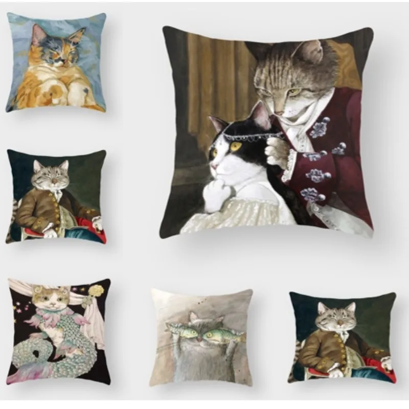 

Fashion Cat Pet Cushion Cover Hot Sale Home Creative Custom Pillowcase Quilt Resting 2024 Hot Sale Birthday Gift DF319