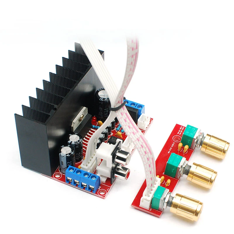 

HIFI Power Amplifier Board TDA7377 2.1ch Bass Treble 3 Channels Sound Amplifiers for Speaker Home Audio System