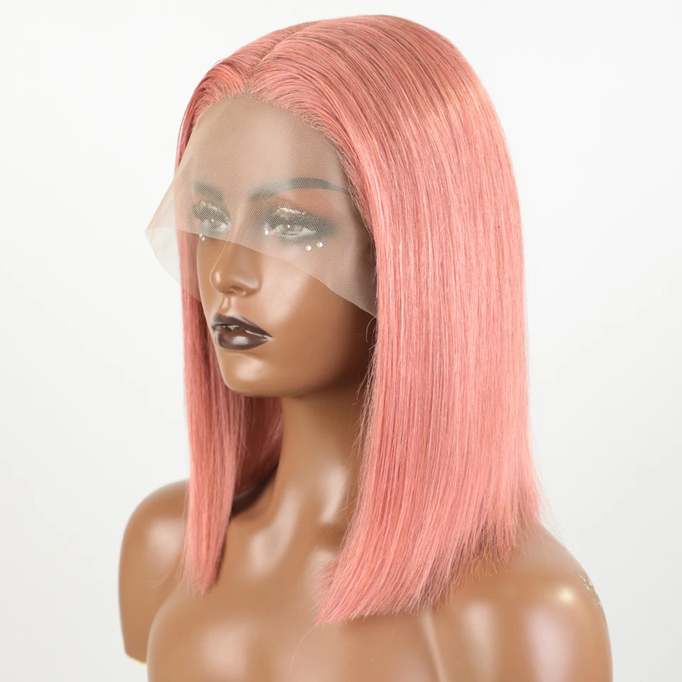 Sleek Pink Colored Human Hair Wigs For Women 13x5x2 T Part Lace Front Wig Orange Straight Bob Wigs Short Brazilian Hair Wigs
Sleek Pink Colored Human Hair Wigs For Women 13x5x2 T Part Lace Front Wig Orange Straight Bob Wigs Short Brazilian Hair Wigs