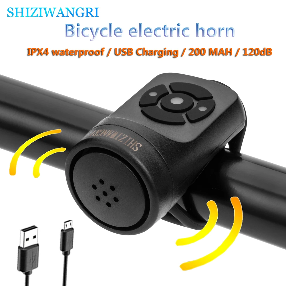 SHIZIWANGRI USB Rechargeable Bicycle Bell 120db Bike Electric Horn Super Loud MTB Mountain Bell Bicycle Handlebar Ring Bell
SHIZIWANGRI USB Rechargeable Bicycle Bell 120db Bike Electric Horn Super Loud MTB Mountain Bell Bicycle Handlebar Ring Bell