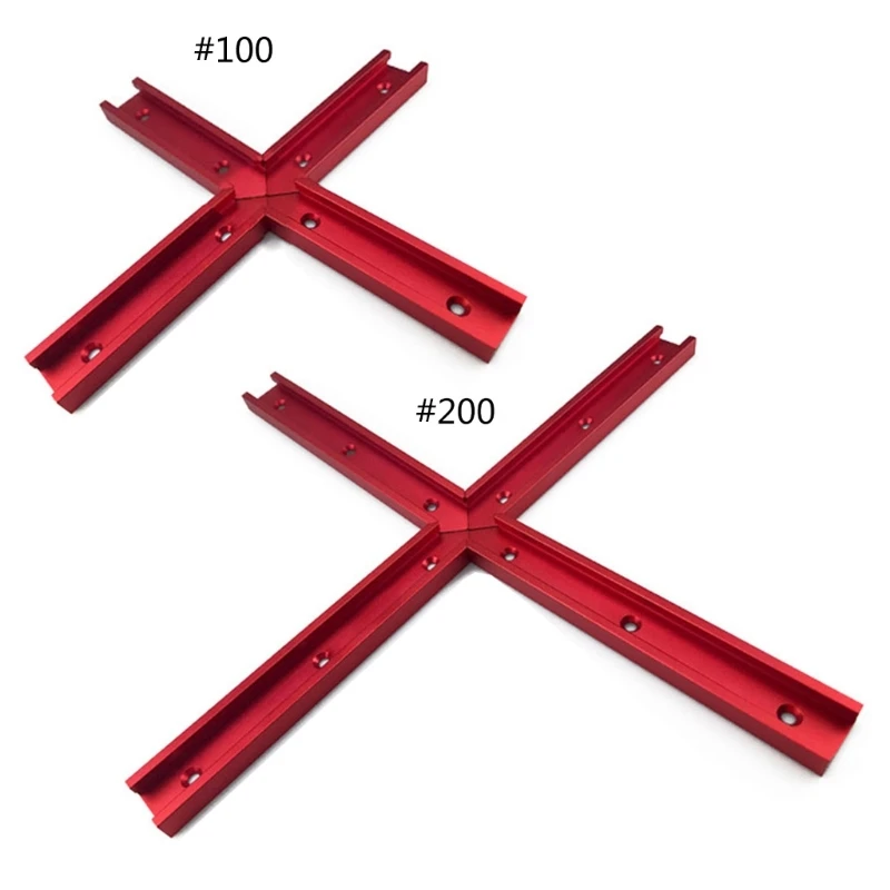 

T Track For Cross Connectors With Predrilled Mounting Hole Aluminum Alloy Table Track Intersections Woodworking T Slot