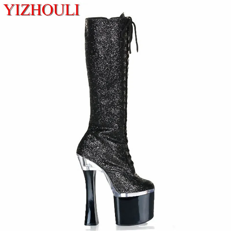 18cm Fashion female knight platform heels knee high boots in the winter shoes PU boots nightclub high-heeled dance shoes
18cm Fashion female knight platform heels knee high boots in the winter shoes PU boots nightclub high-heeled dance shoes