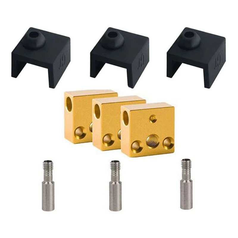 3 Set Heater Block With Stainless Steel Throat Silicone Case For Creality Ender 3, Ender 3 Pro CR-10/10S 3D Printers
3 Set Heater Block With Stainless Steel Throat Silicone Case For Creality Ender 3, Ender 3 Pro CR-10/10S 3D Printers