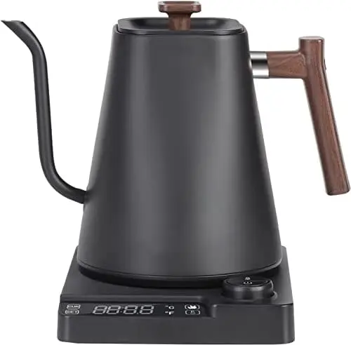 Gooseneck Kettle with Auto Shut-off, Temperature control Stainless Steel Kettle, Keep Warm for 24h, Dry Burning Protection, Bla
Gooseneck Kettle with Auto Shut-off, Temperature control Stainless Steel Kettle, Keep Warm for 24h, Dry Burning Protection, Bla