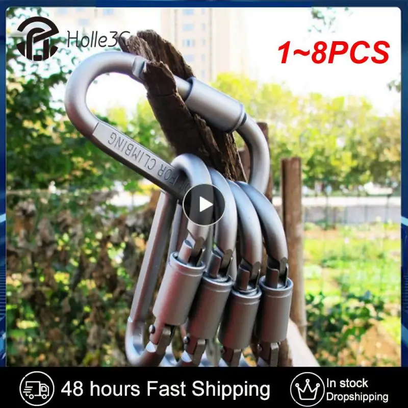 1~8PCS Camping Climbing Equipment Aluminum alloy Survival D-ring Locking Carabiner Clip Set Screw Lock Hanging Hook Buckle
1~8PCS Camping Climbing Equipment Aluminum alloy Survival D-ring Locking Carabiner Clip Set Screw Lock Hanging Hook Buckle