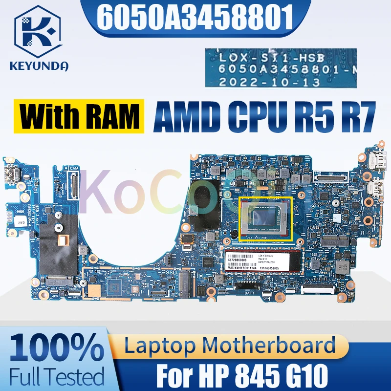 For HP 845 G10 Notebook Mainboard Laptop 6050A3458801 R5 R7 AMD CPU With RAM Motherboard
For HP 845 G10 Notebook Mainboard Laptop 6050A3458801 R5 R7 AMD CPU With RAM Motherboard